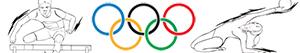 desenhos de Esportes olímpicos. Atletismo. Ginástica. Eventos combinados para colorir