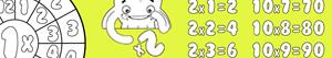 desenhos de Tabuadas de multiplicar para colorir
